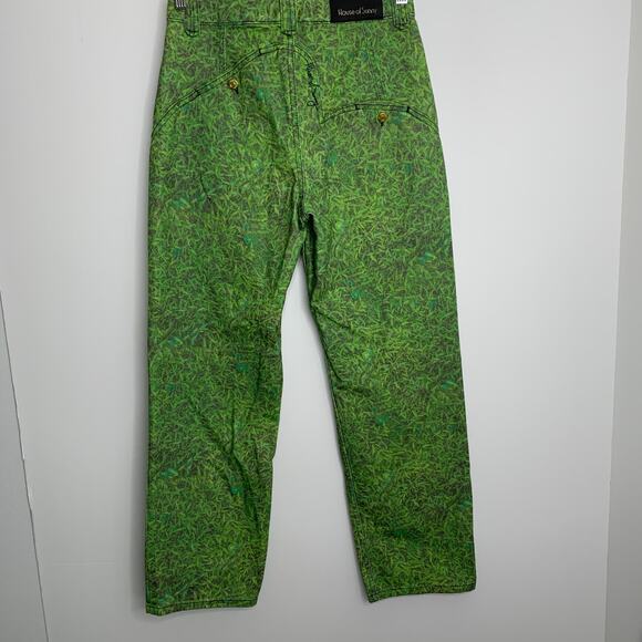 House of Sunny London Fields Jessie Straight Leg Grass Print Jeans Womens US4 - Picture 11 of 16